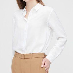 Uniqlo Rayon Long-sleeve Blouse